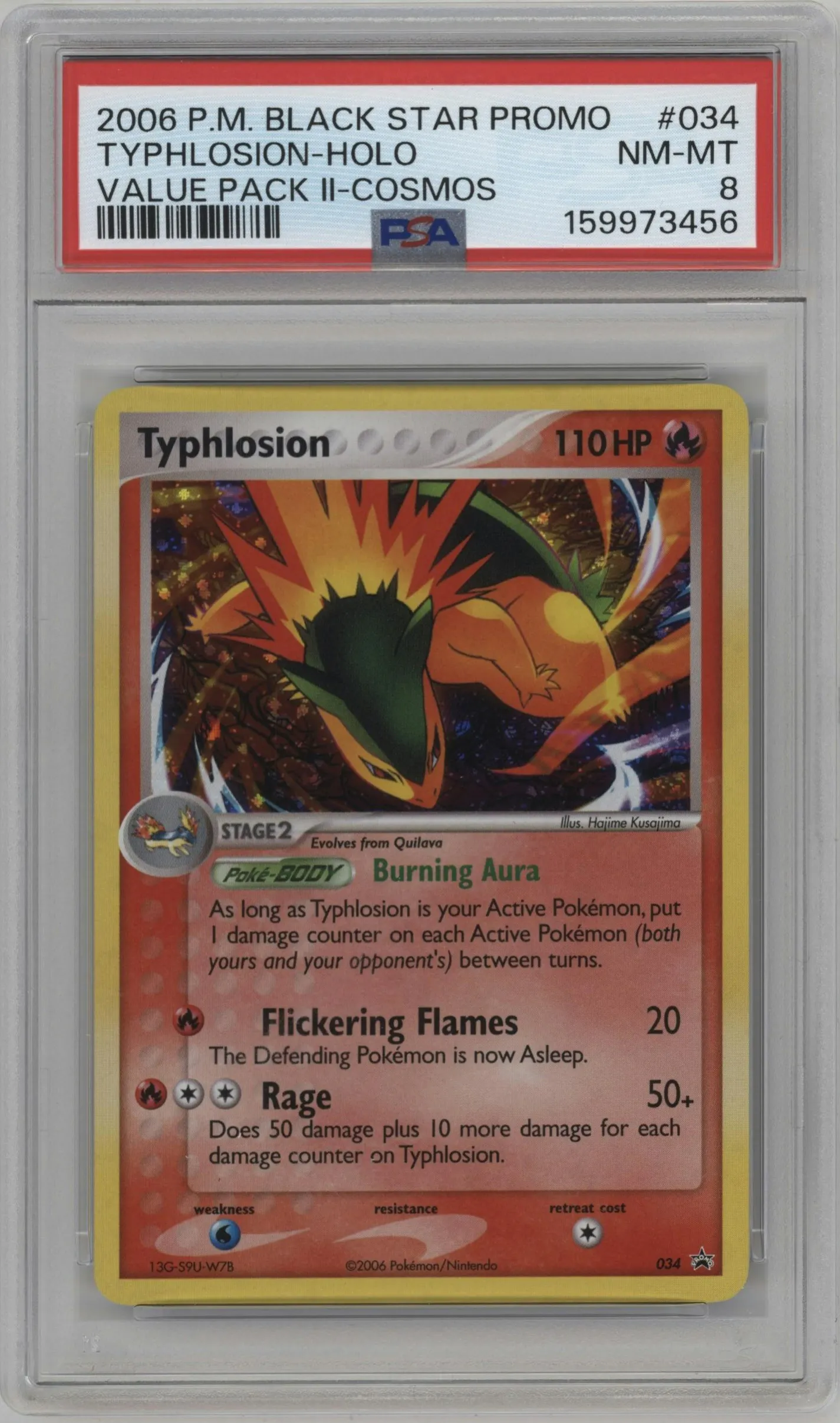 2006 Pokemon EX Typhlosion Value Pack II #034 PSA 8