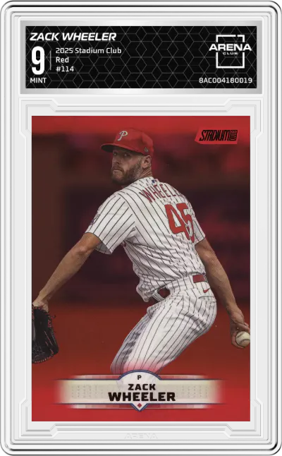 2025 Stadium Club Zack Wheeler Red #114 ARENA CLUB 9