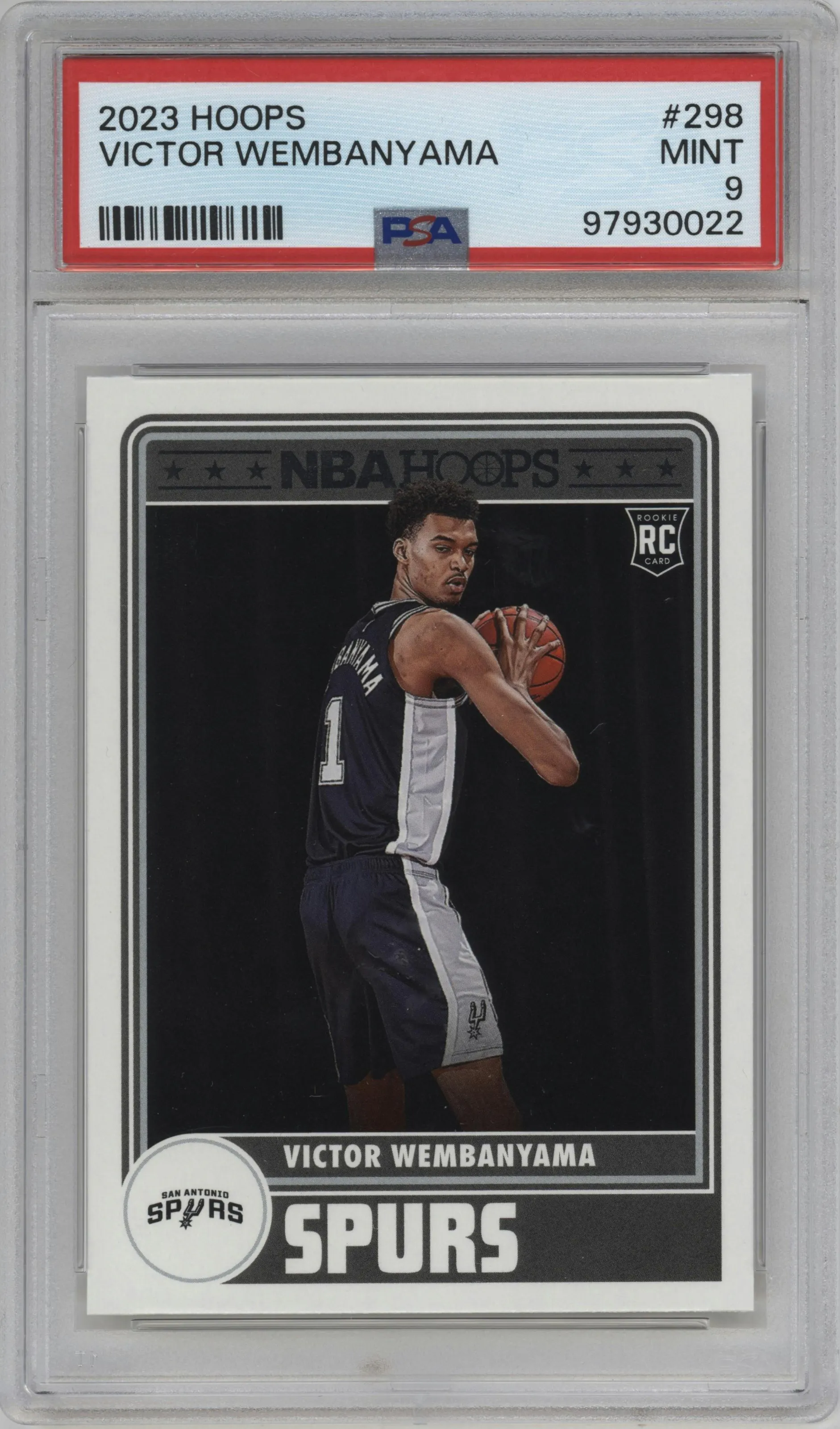 2023 Panini NBA Hoops Victor Wembanyama #298 PSA 9