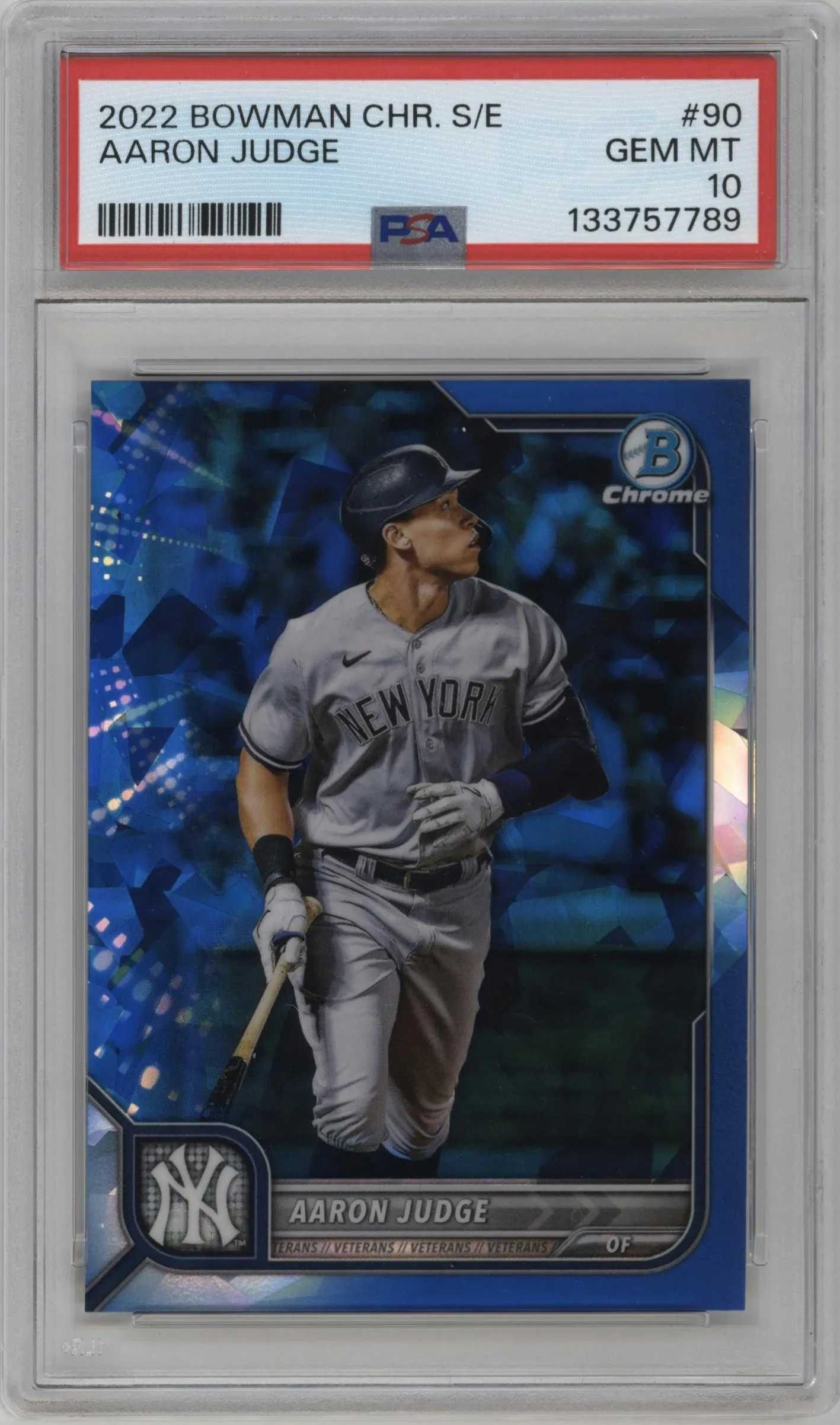 2022 Bowman Chrome Sapphire Edition Aaron Judge #90 PSA 10