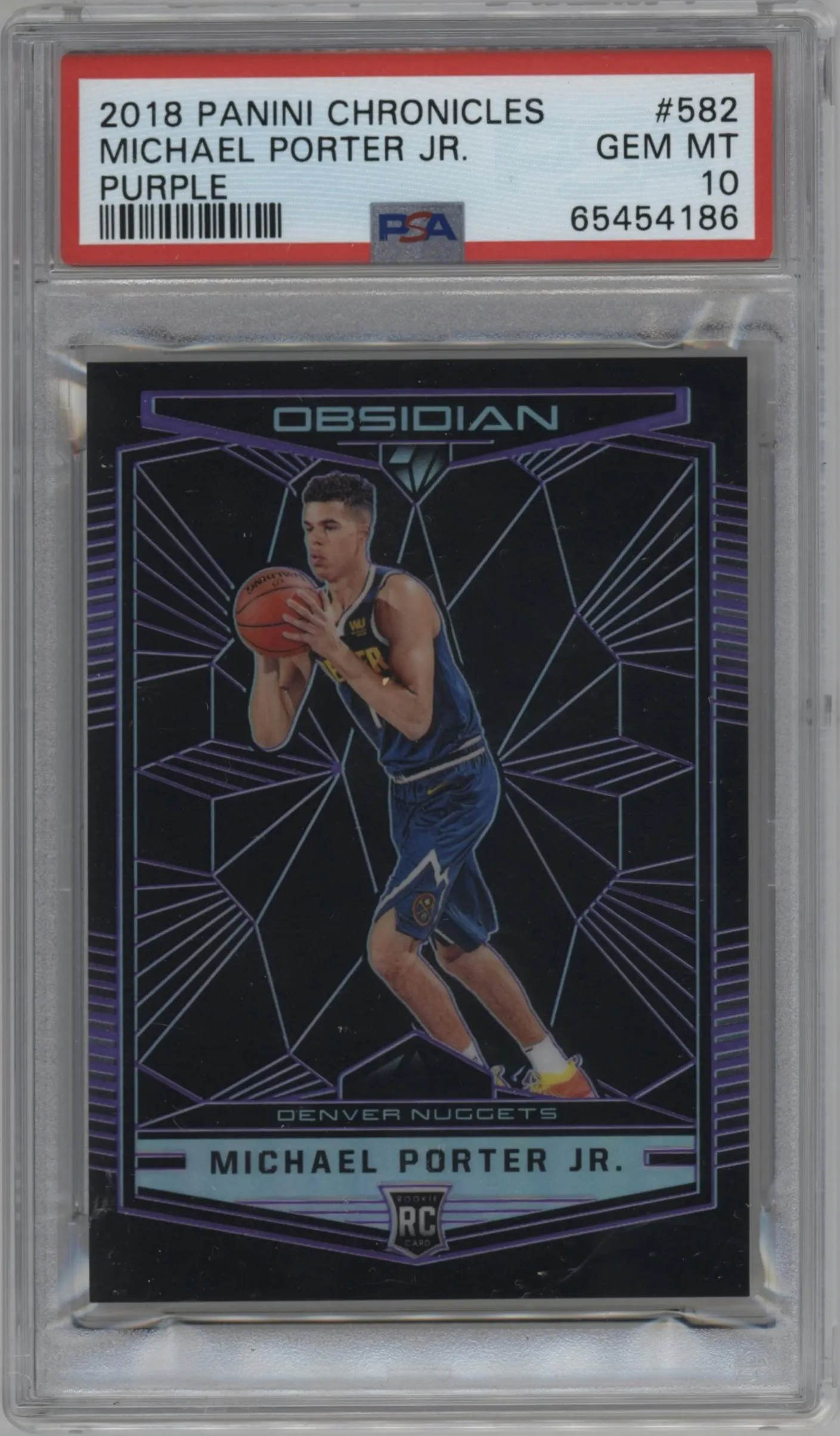 2018 Panini Chronicles Obs.Preview Michael Porter Jr. Purple #582 PSA 10