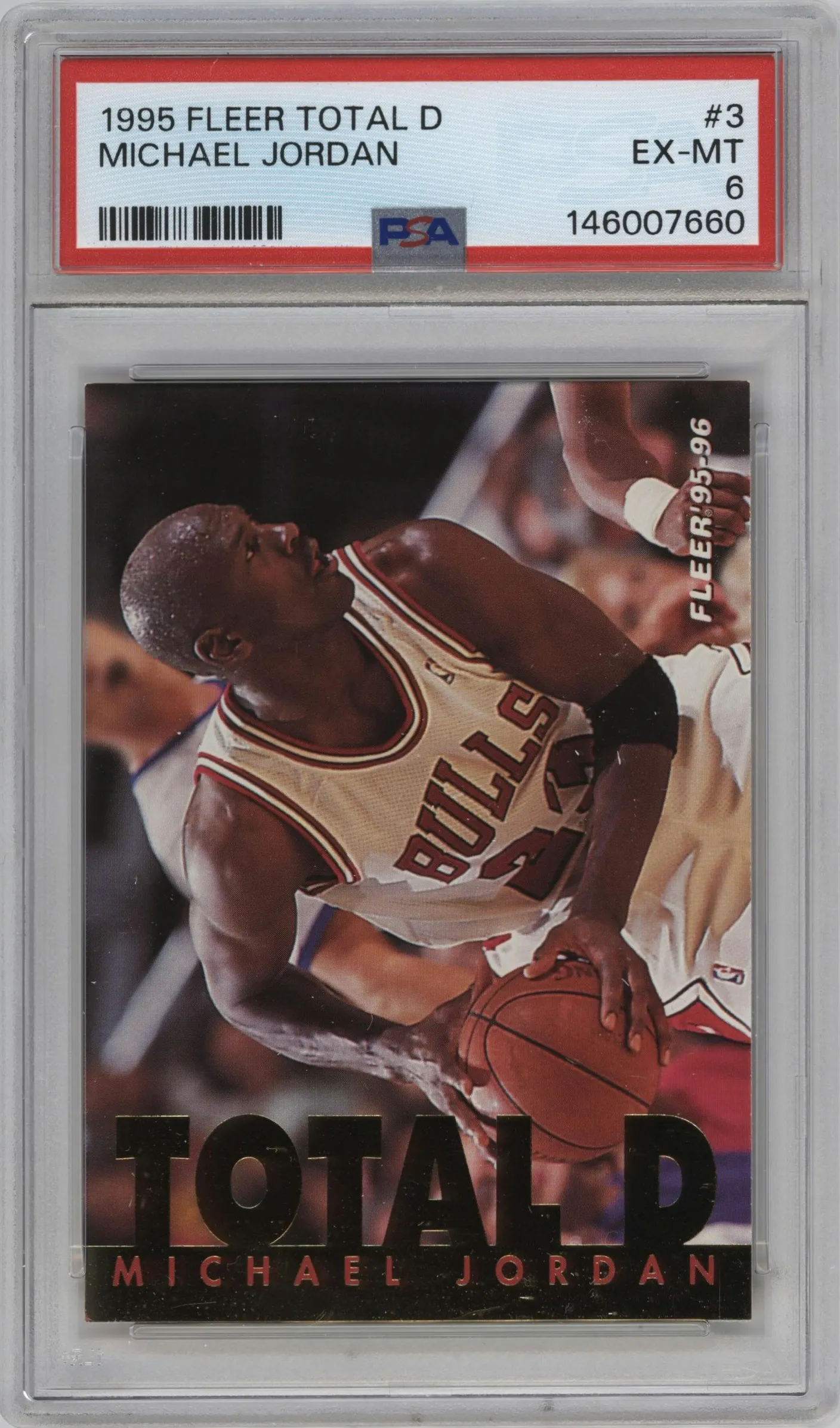 1995 Fleer Total D Michael Jordan #3 PSA 6