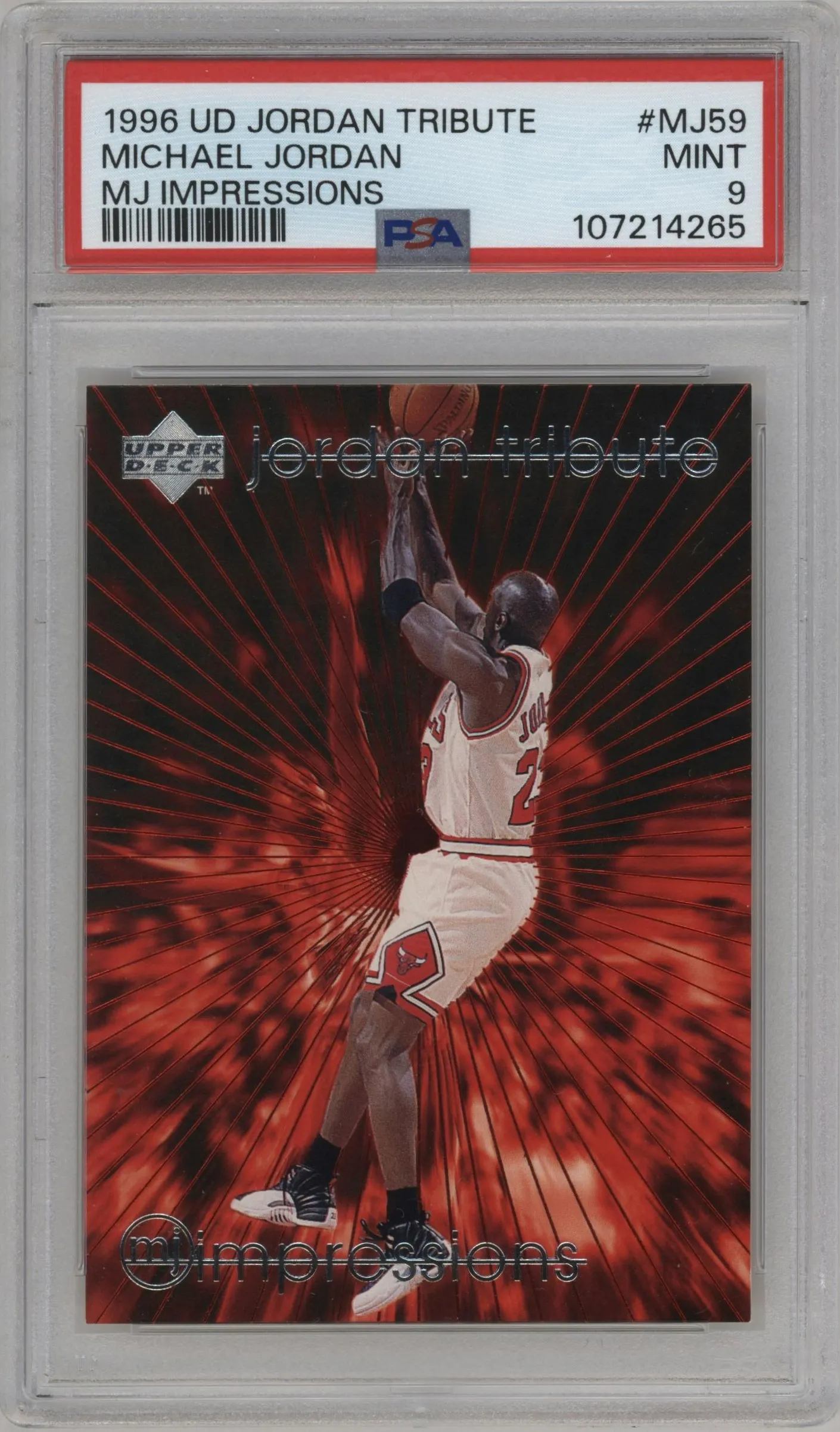 1997 Upper Deck Michael Jordan Tribute Michael Jordan #MJ59 PSA 9