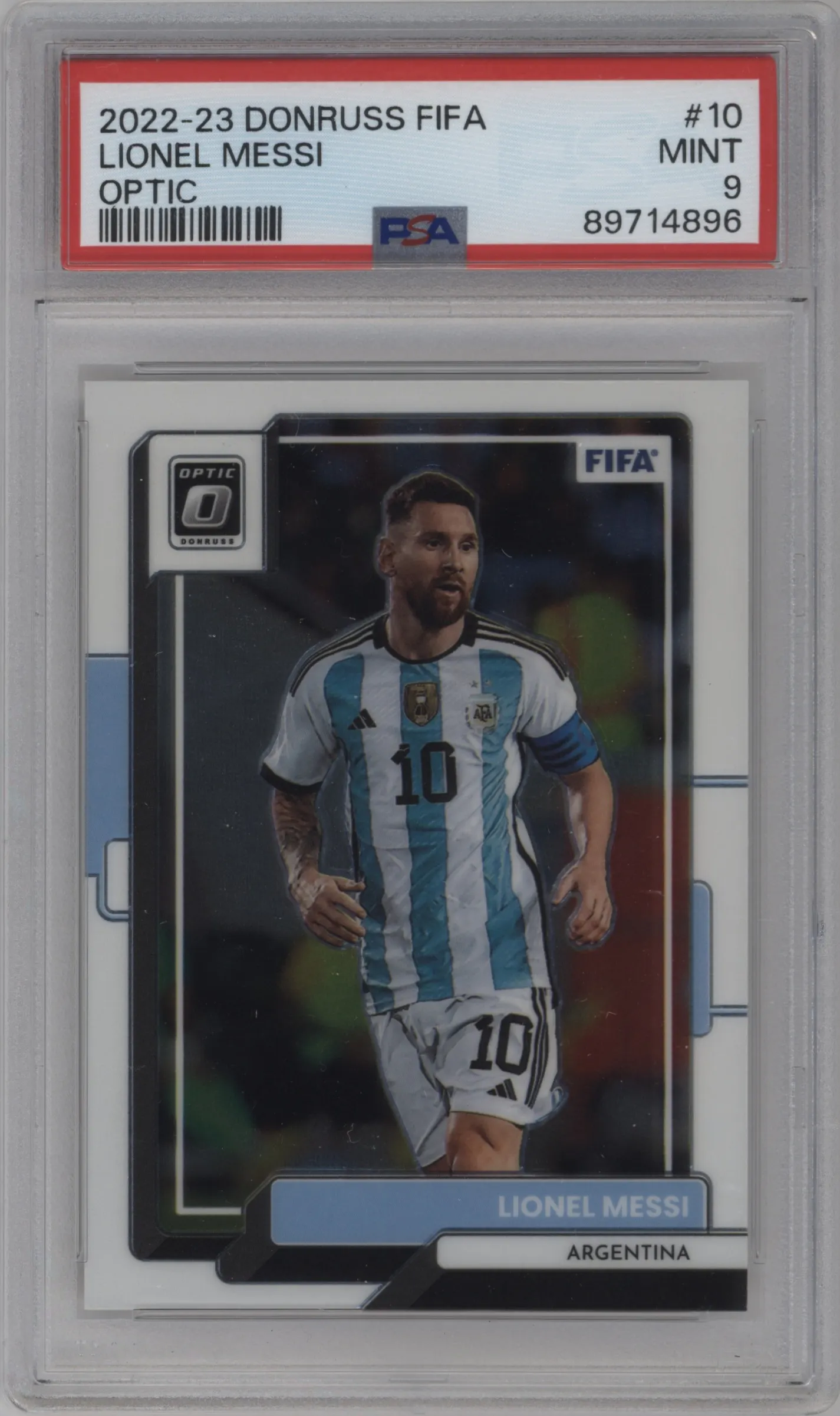 2022 Donruss  FIFA Donruss FIFA Optic Lionel Messi #10 PSA 9