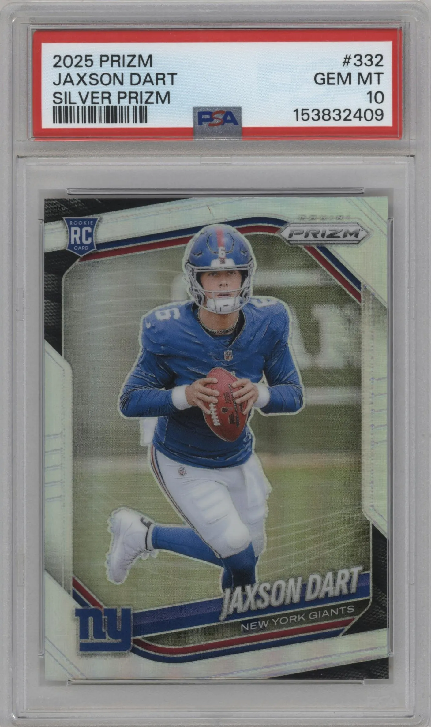 2025 Panini Prizm Jaxson Dart Silver Prizm #332 PSA 10