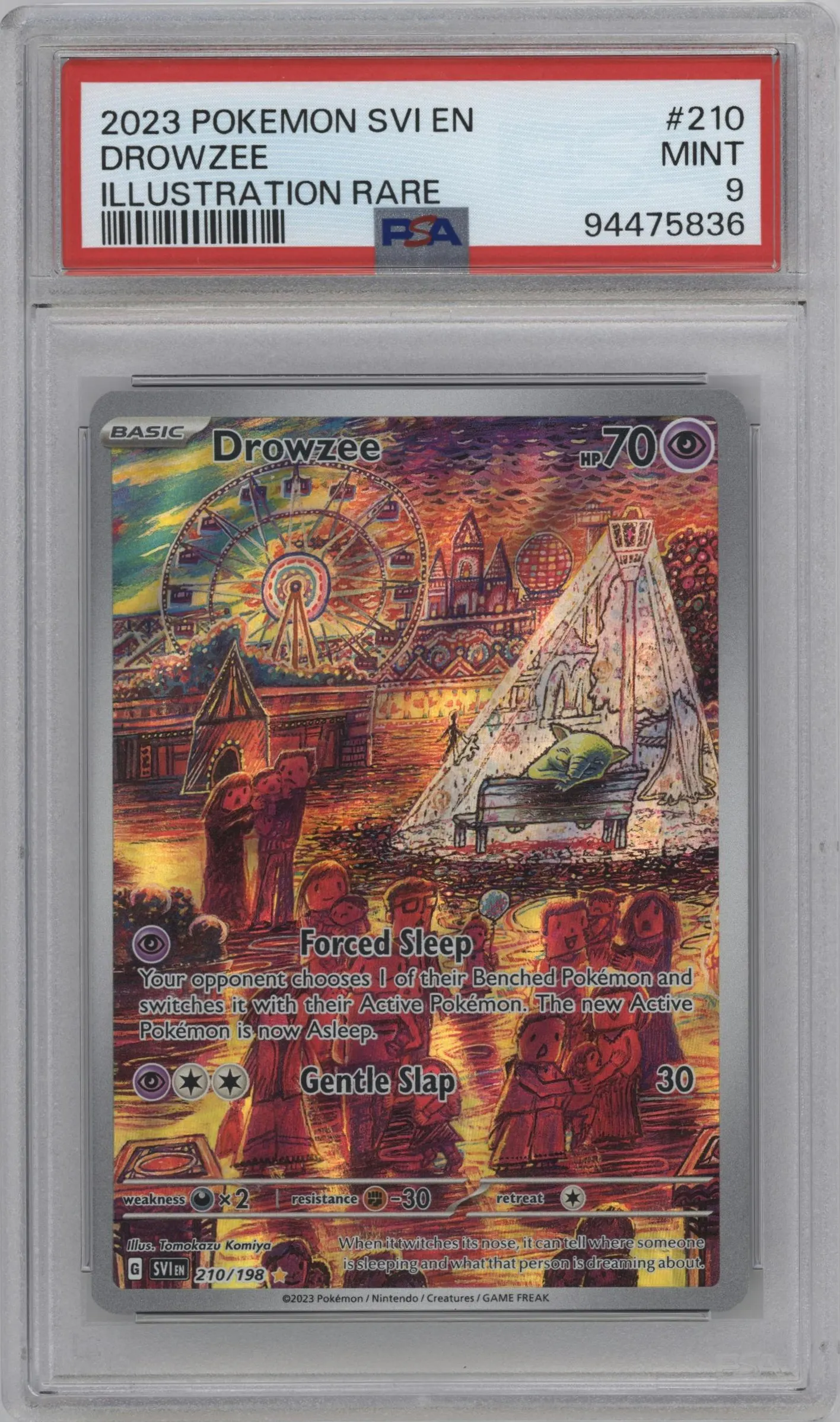 2023 Pokemon SV Drowzee #210 PSA 9