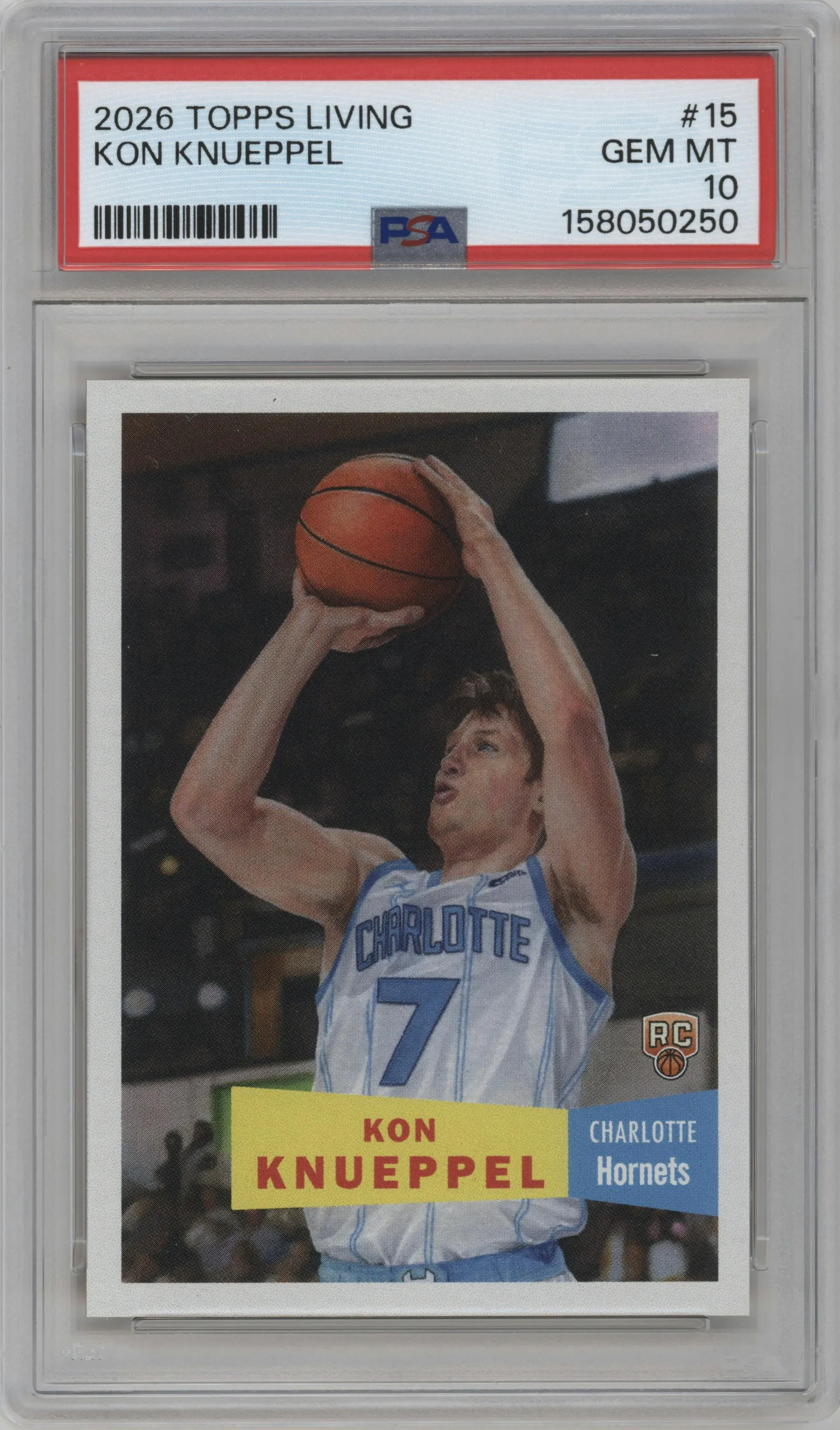 2025 Topps Living Kon Knueppel PSA 10