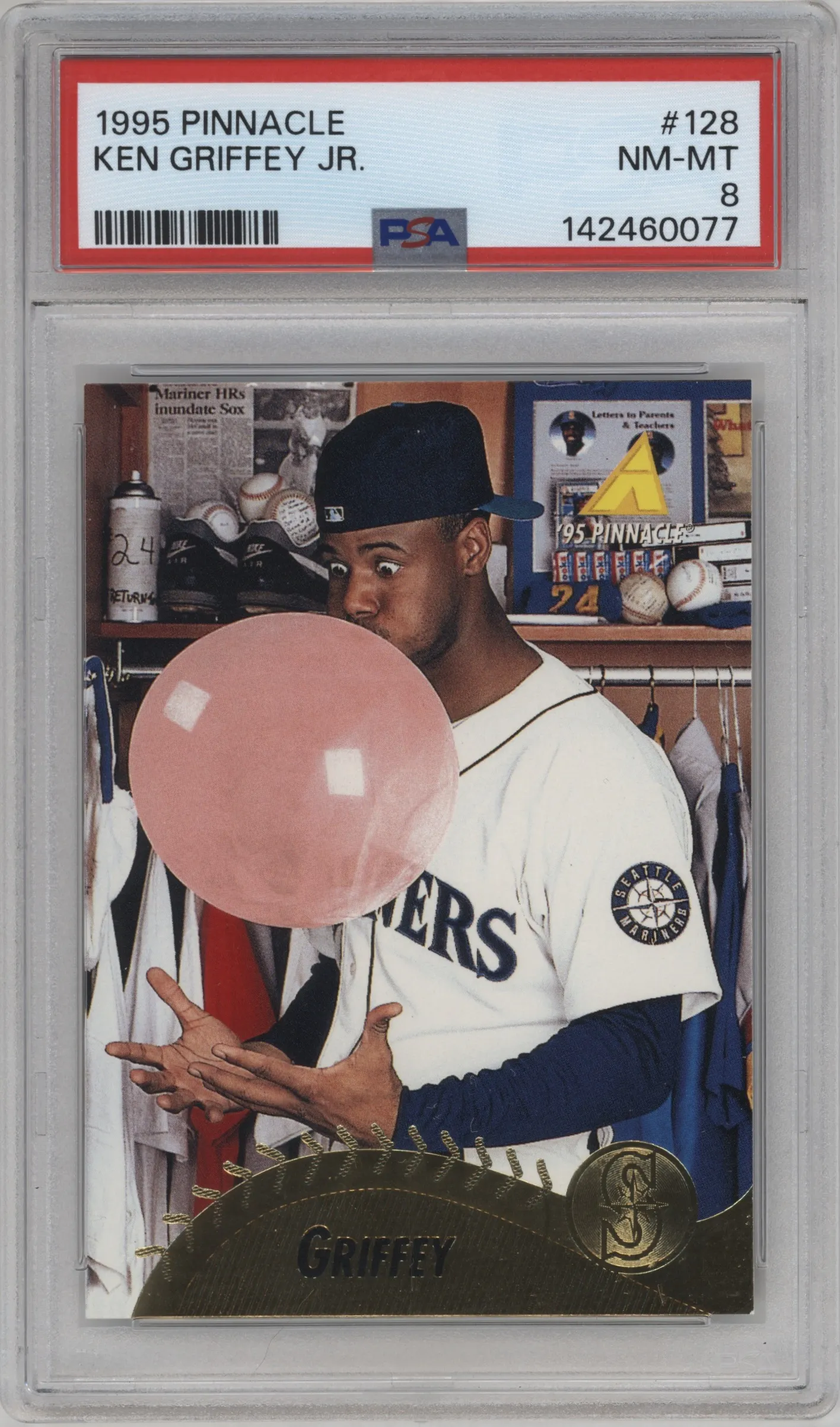 1995 Pinnacle Ken Griffey Jr. #128 PSA 8