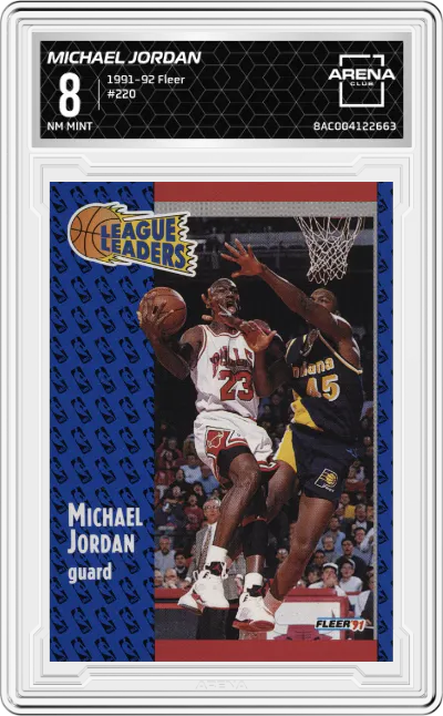 1991 Fleer Michael Jordan #220 ARENA CLUB 8