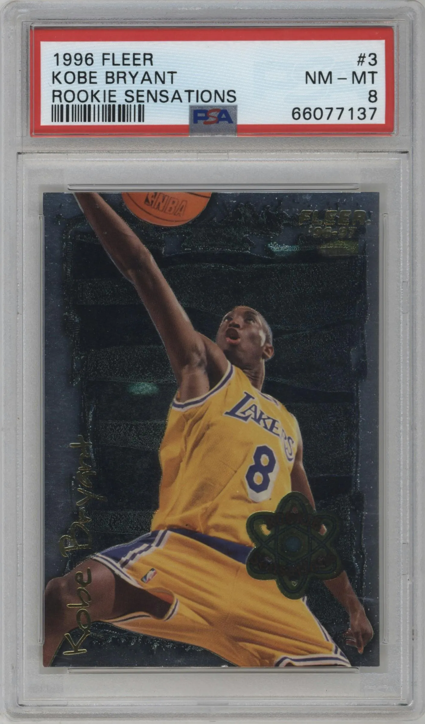 1996 Fleer Rookie Sensations Kobe Bryant #3 PSA 8