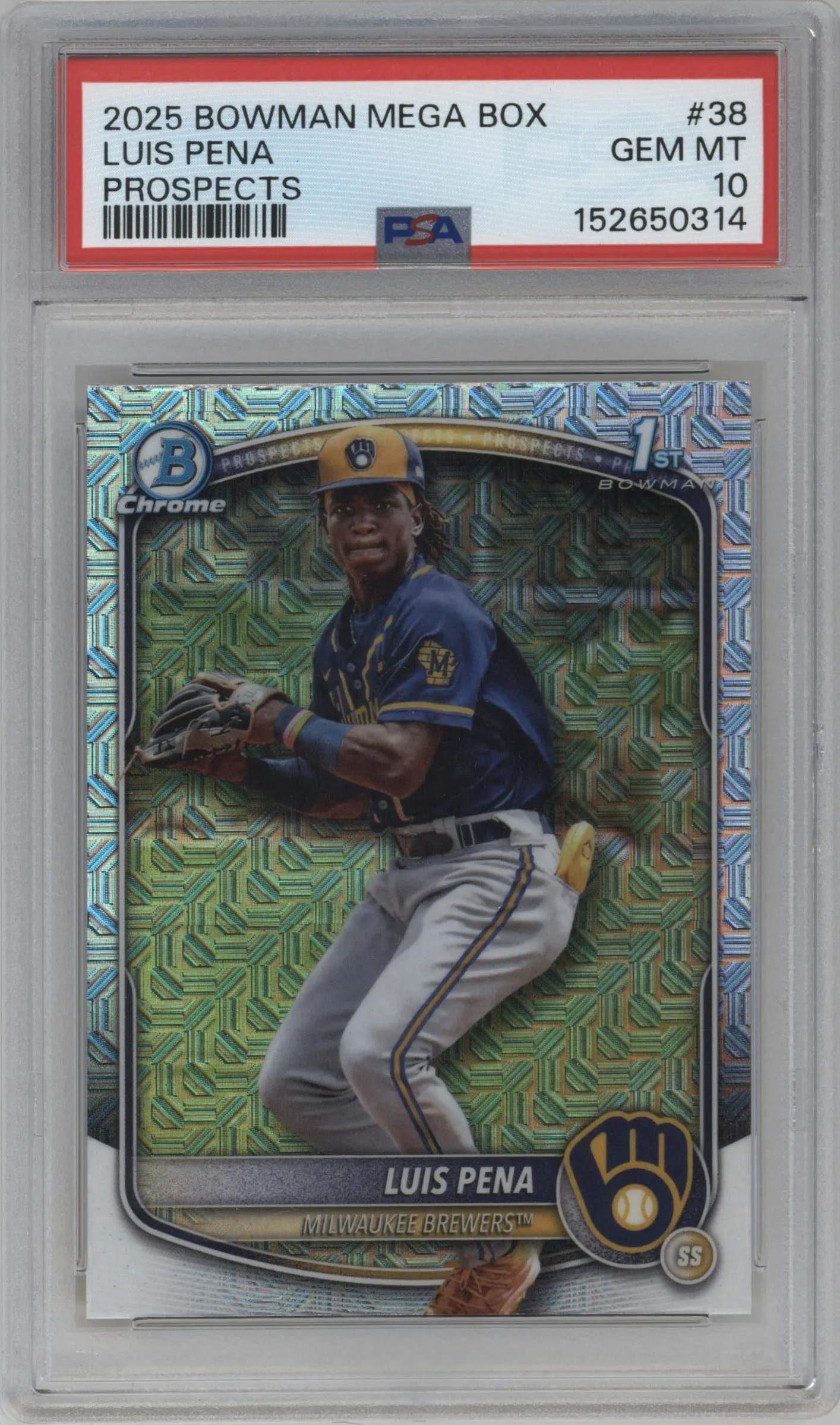 2025 Bowman Mega Box Chr.Pros. Luis Pena #BCP-38 PSA 10