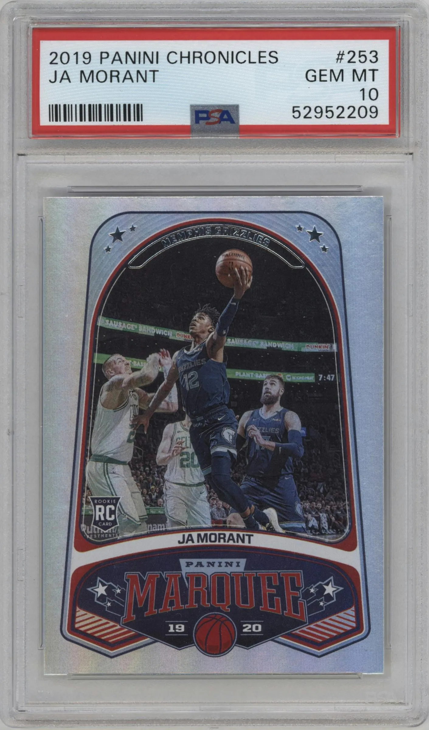 2019 Panini Chronicles Marquee Ja Morant #253 PSA 10