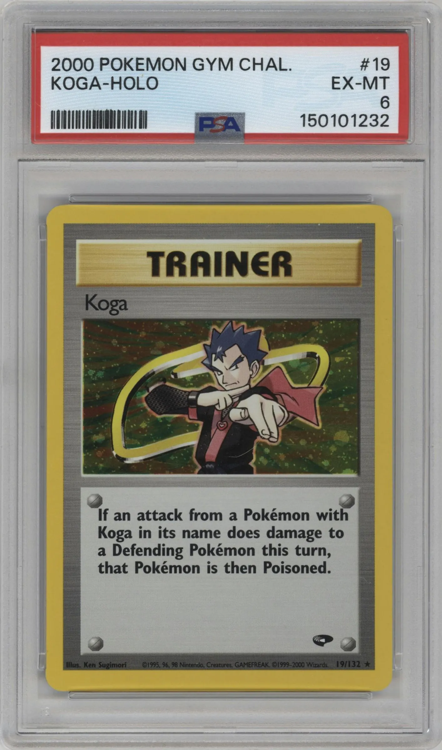 2000 Pokemon GH Gym Challenge Koga #19 PSA 6