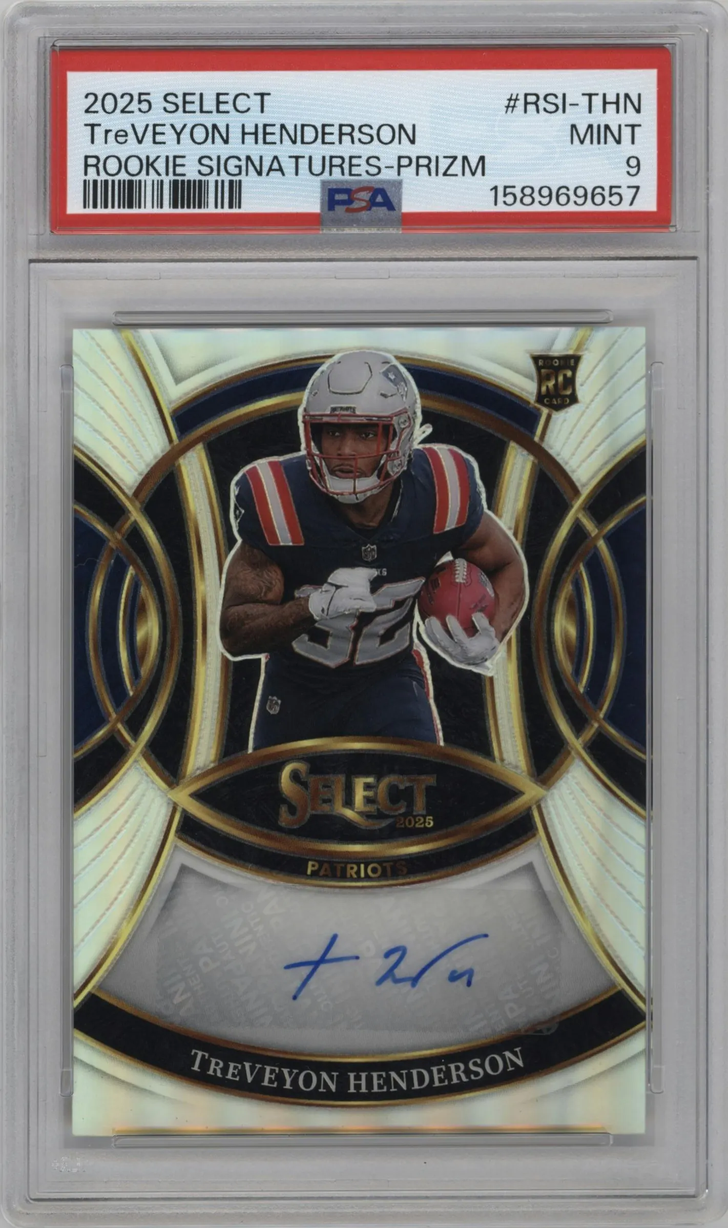 2025 Panini Select Rke.Sig. TreVeyon Henderson Prizm #RSI-THN PSA 9