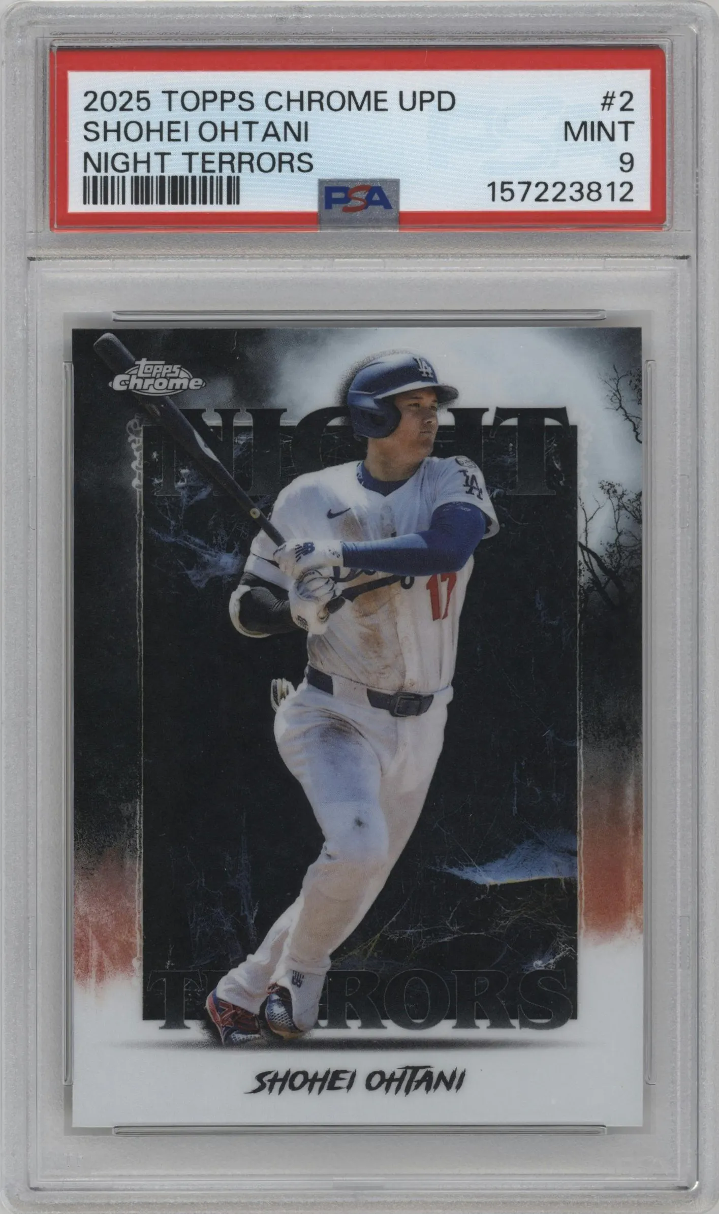 2025 Topps Chrome Update Night Terrors Shohei Ohtani #NT-2 PSA 9