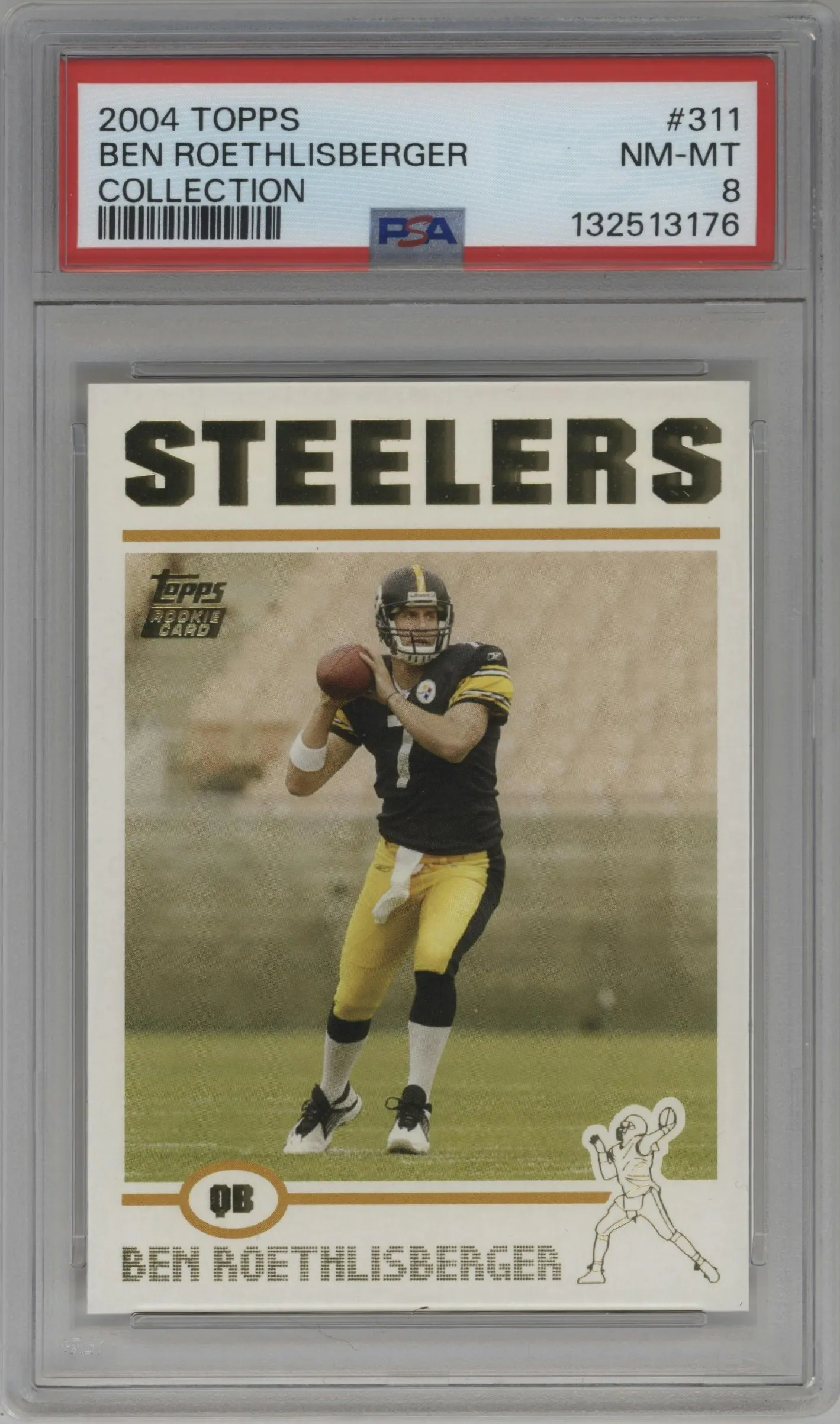 2004 Topps Ben Roethlisberger Collection #311 PSA 8