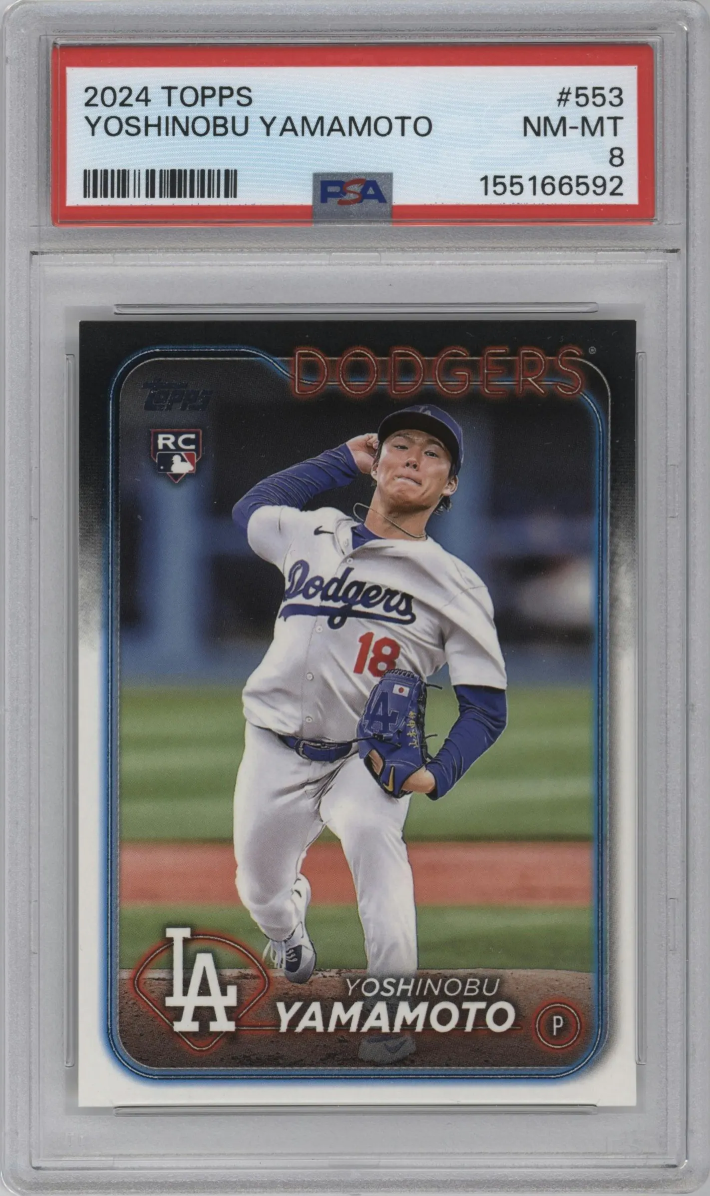 2024 Topps Series 2 Silver Pack Yoshinobu Yamamoto #553 PSA 8