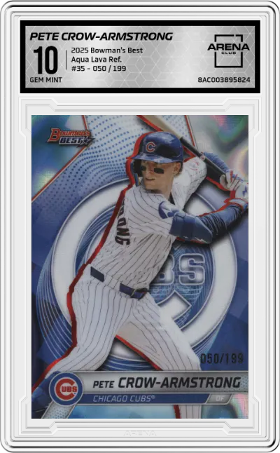 2025 Bowman's Best Pete Crow-Armstrong Aqua Lava Refractor #35 ARENA CLUB 10