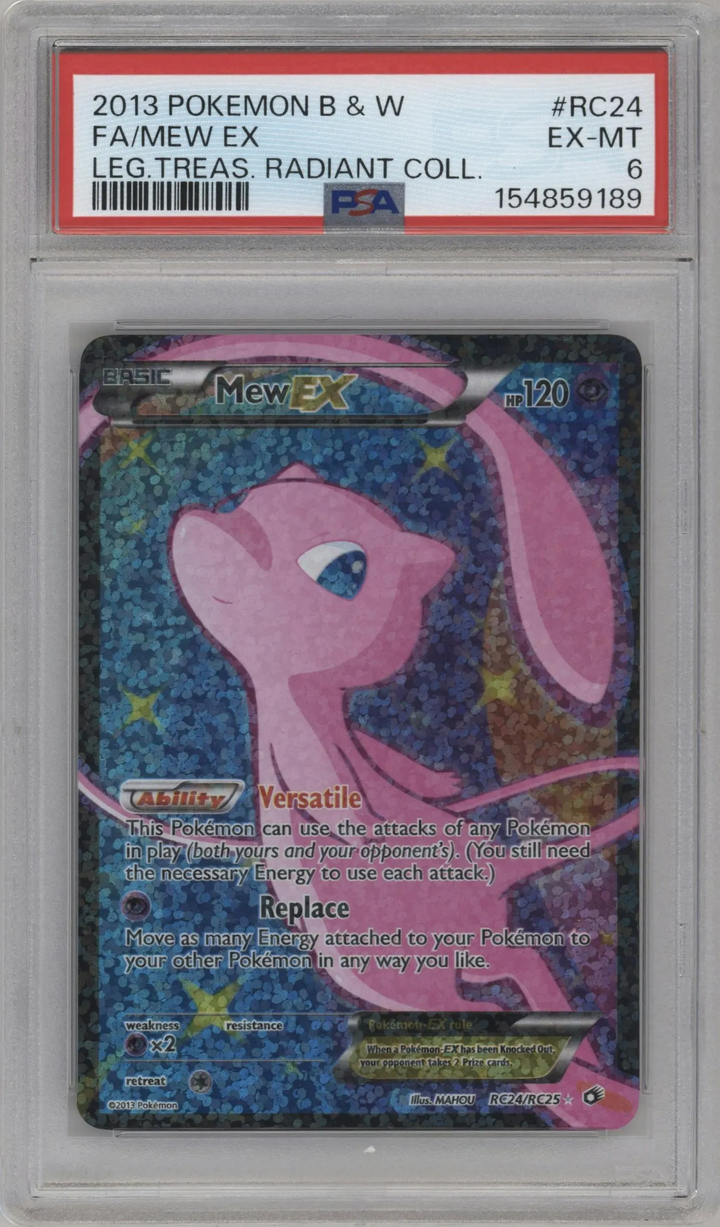 2013 Pokemon B&W Radiant Collection Mew EX #RC24 PSA 6