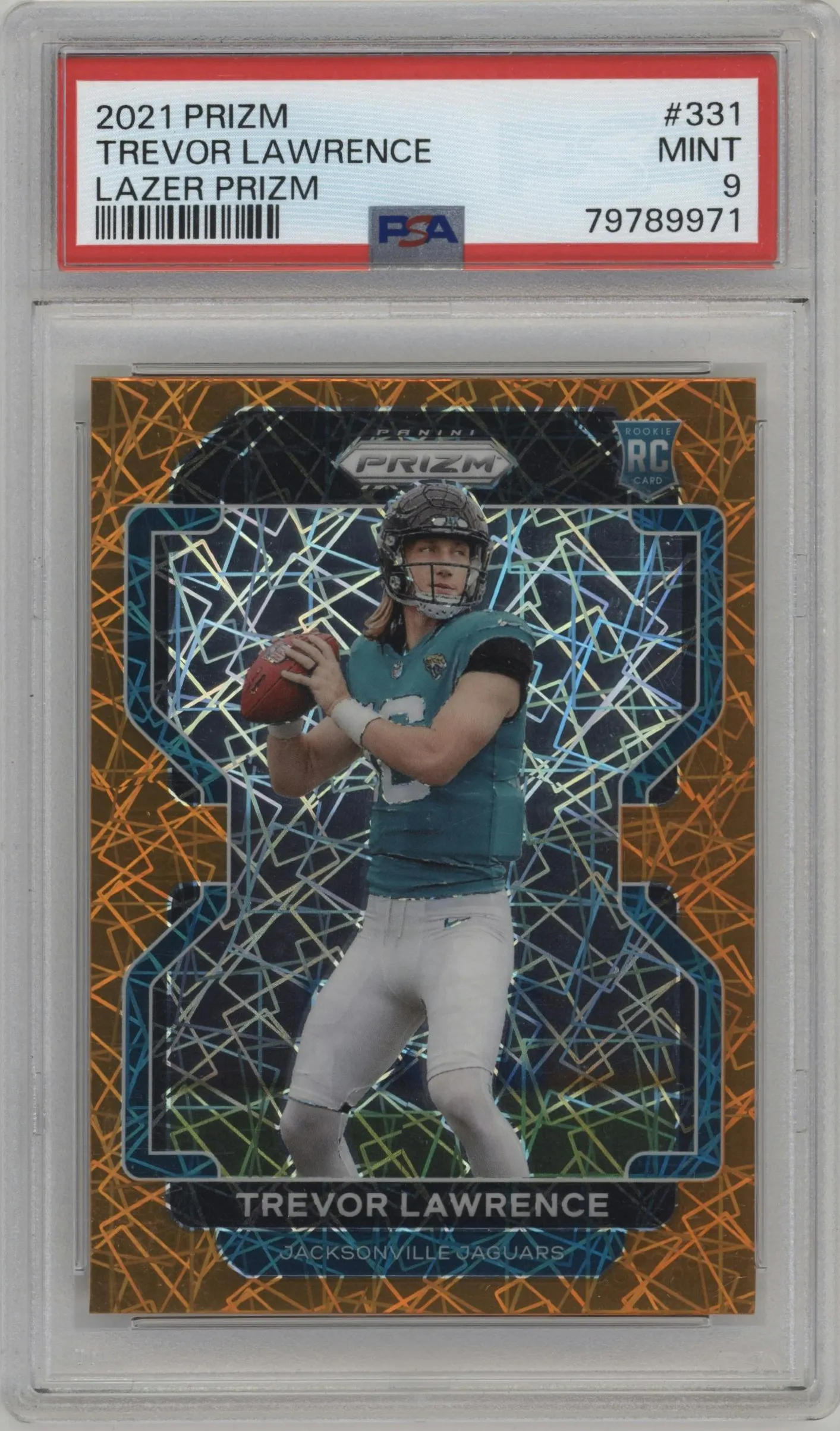 2021 Panini Prizm Trevor Lawrence Lazer #331 PSA 9