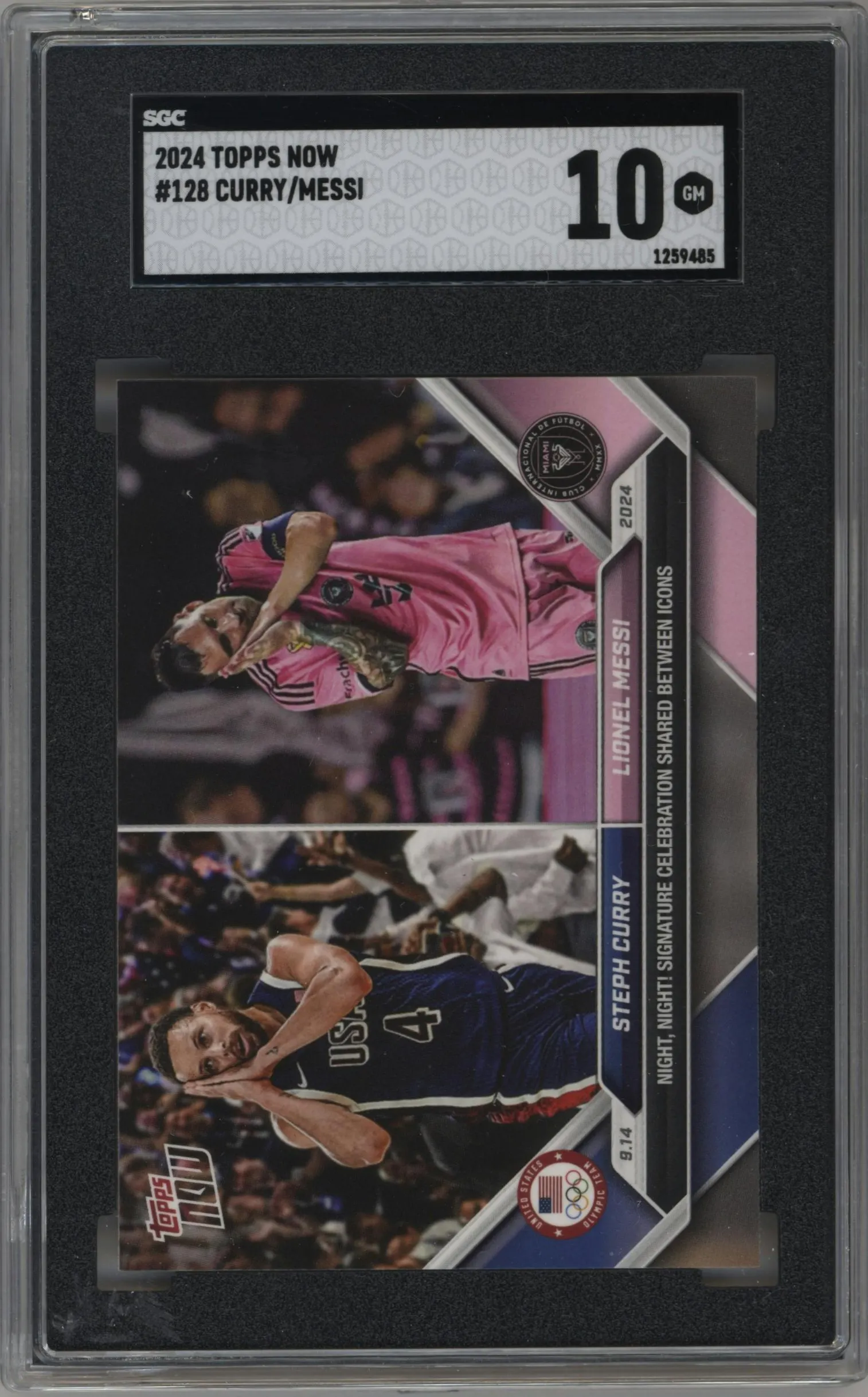 2024 Topps Now MLS Steph Curry/Lionel Messi #128 SGC 10