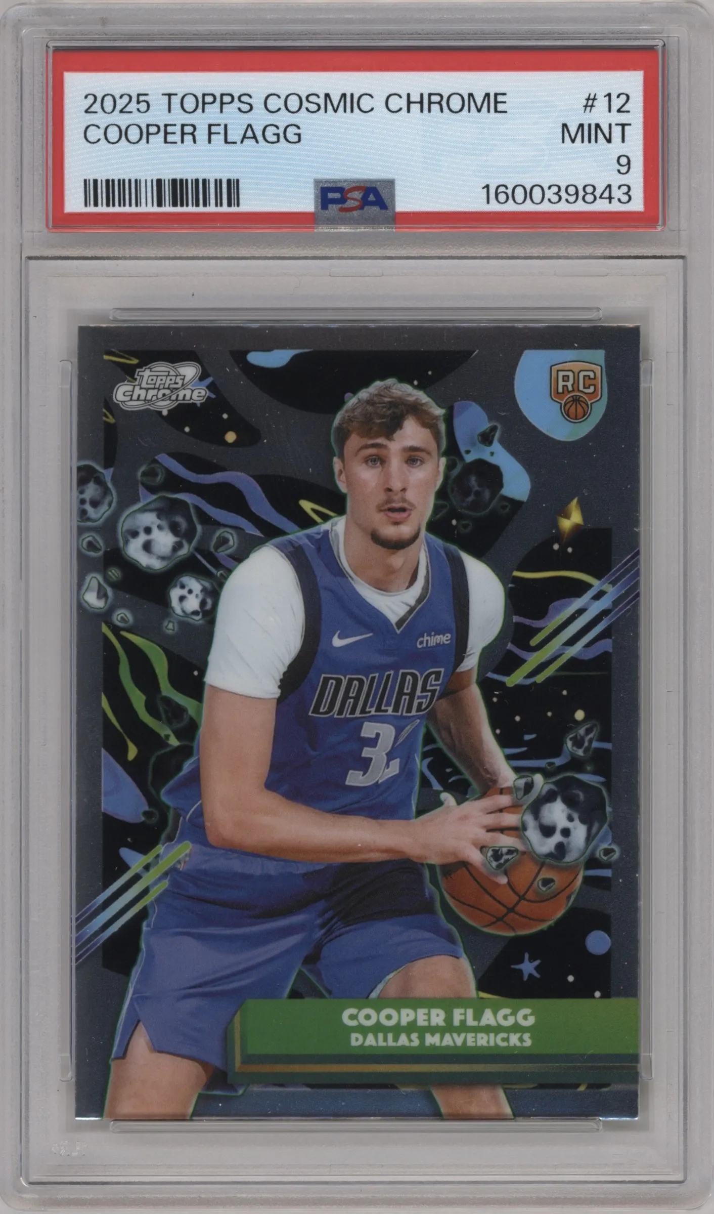2025 Topps Chrome Cosmic Cooper Flagg #12 PSA 9