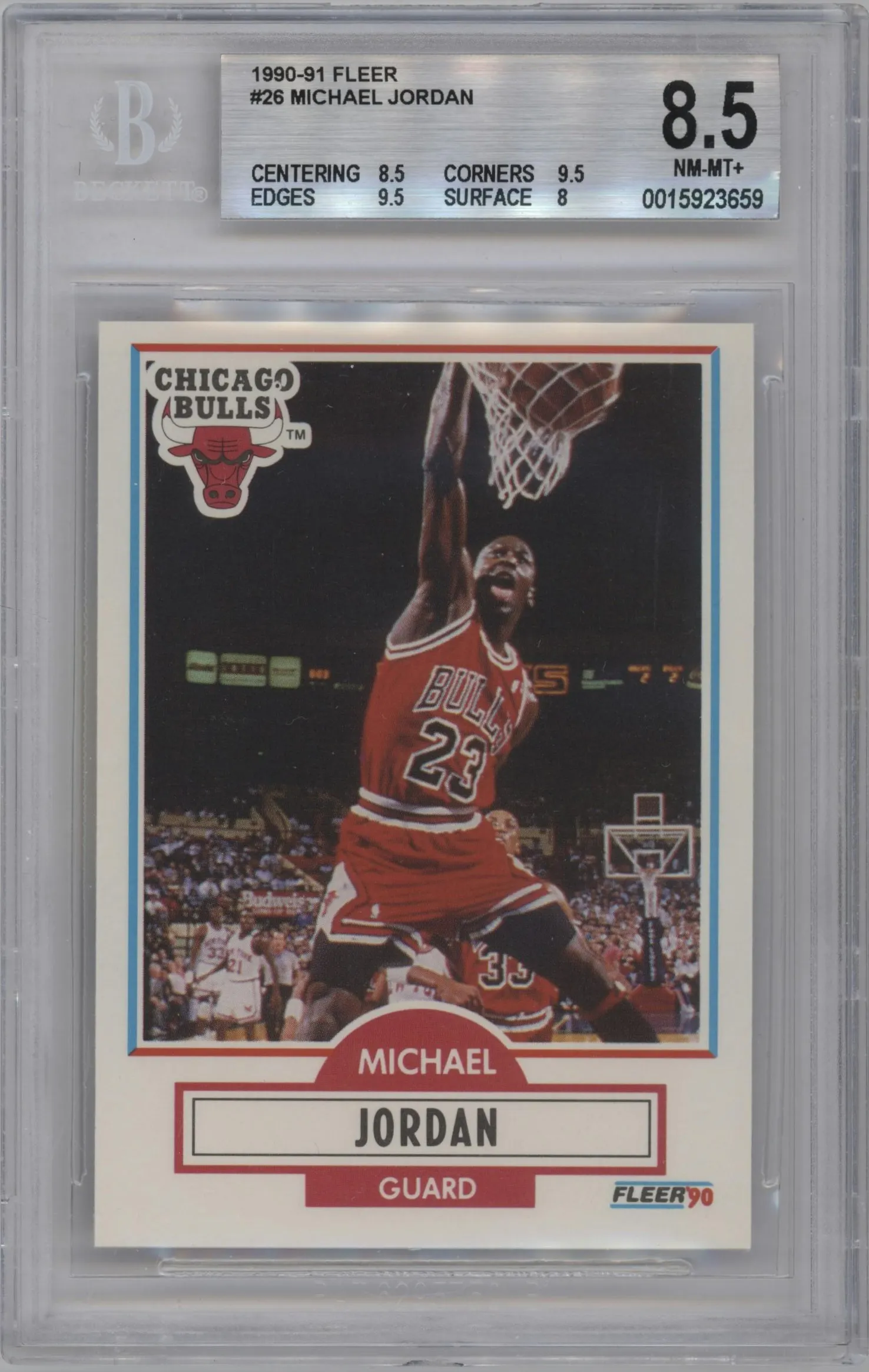 1990 Fleer Michael Jordan #26 BGS 8.5