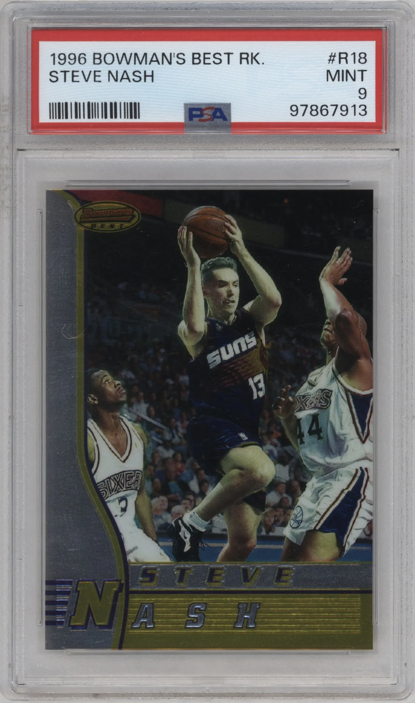 1996 Bowman’s Best Steve Nash #R18 PSA 9