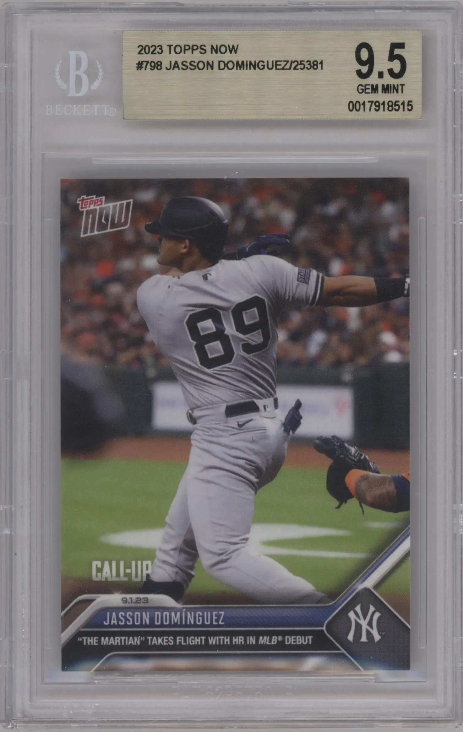2023 Topps Now Jasson Dominguez BGS 9.5