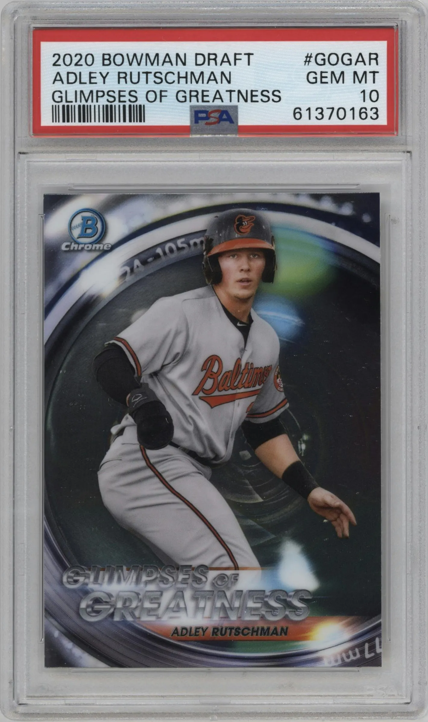 2020 Bowman Draft Glimpses of Greatness Adley Rutschman #GOG-AR PSA 10