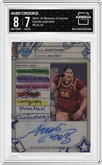 2024 Bowman University Chrome Course Load Auto Audi Crooks #CLA-AC ARENA CLUB 8