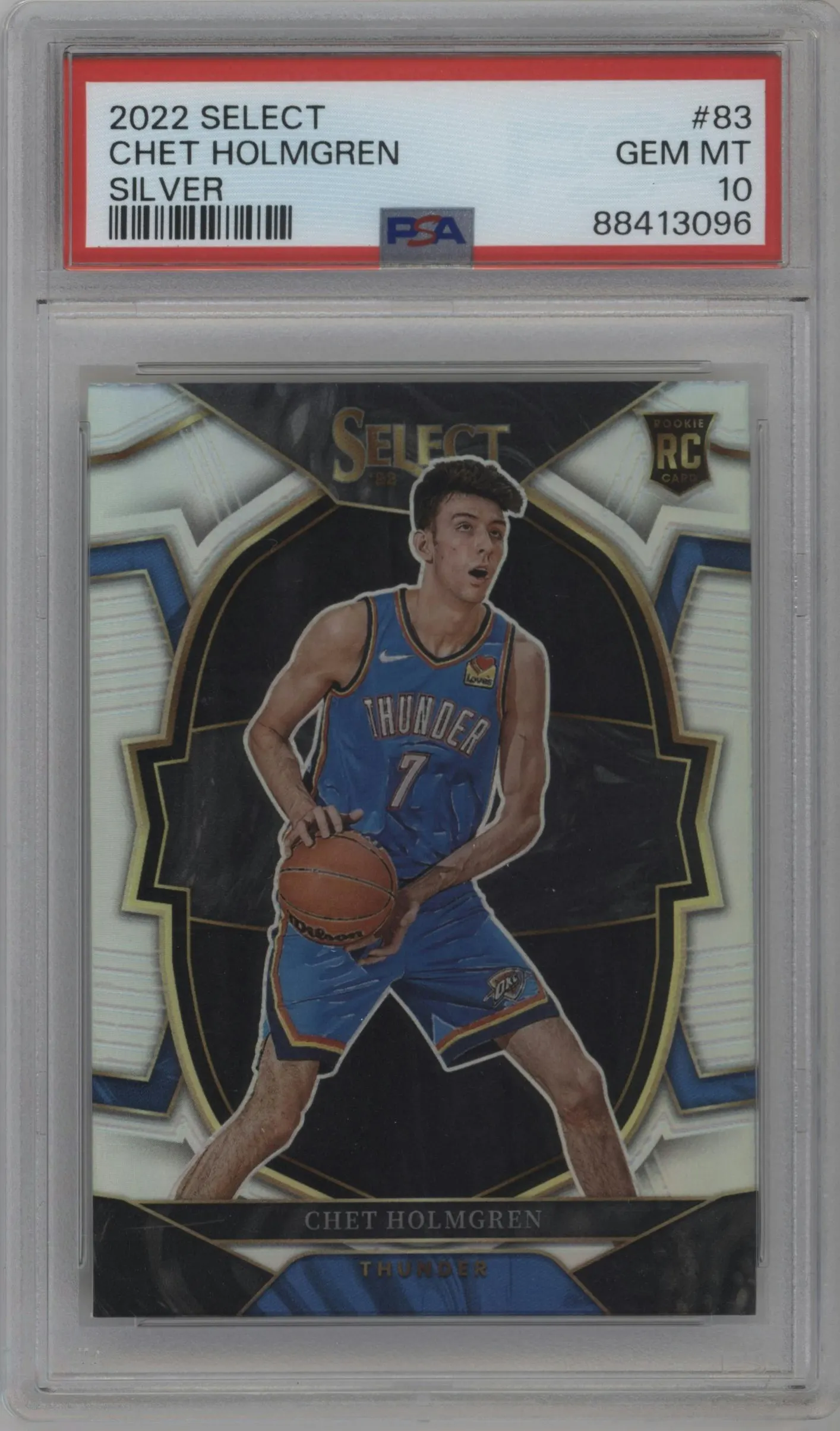 2022 Panini Select Chet Holmgren Silver Prizm #83 PSA 10