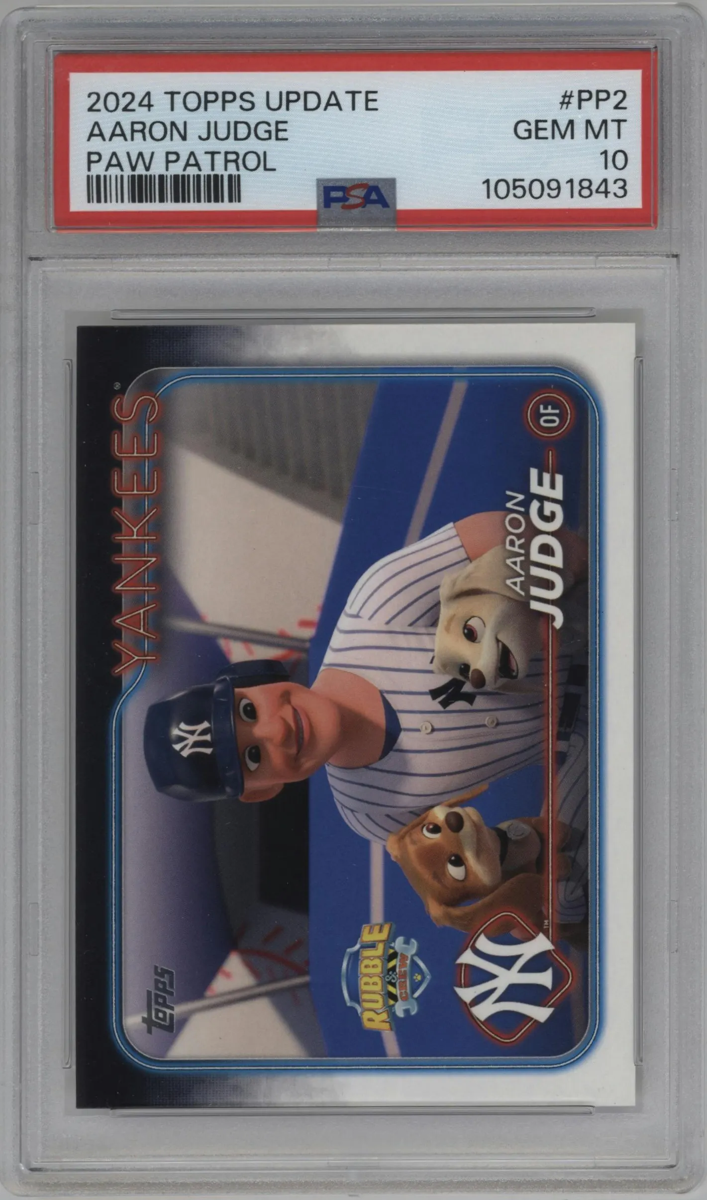 2024 Topps Update Paw Patrol Aaron Judge #PP-2 PSA 10