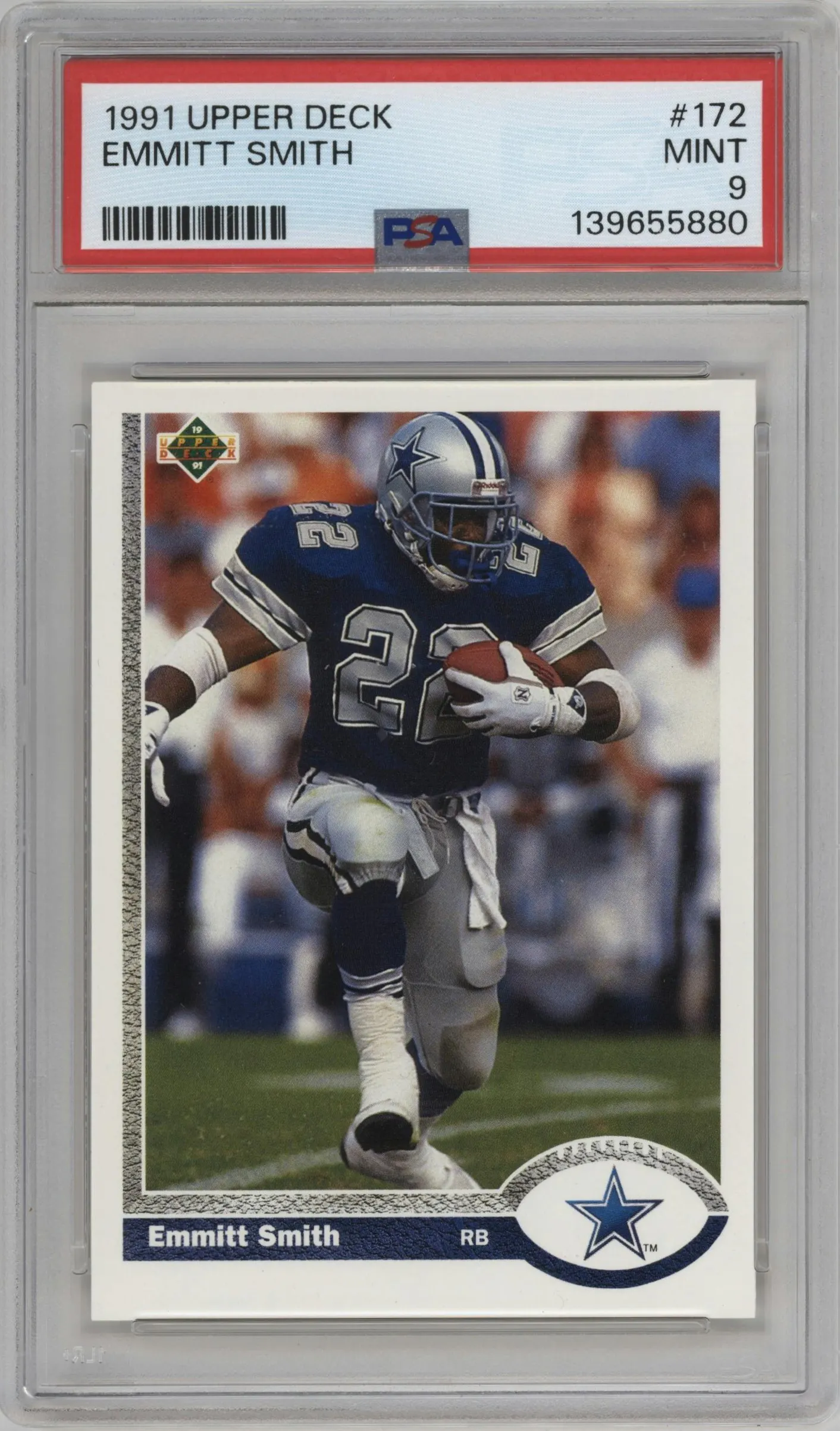 1991 Upper Deck Emmitt Smith #172 PSA 9