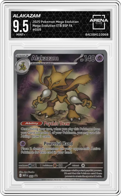 2025 Pokemon Mega Evolution Alakazam Mega Evolution Elite Trainer Box (Mega Gardevoir) #009 ARENA CLUB 9.5