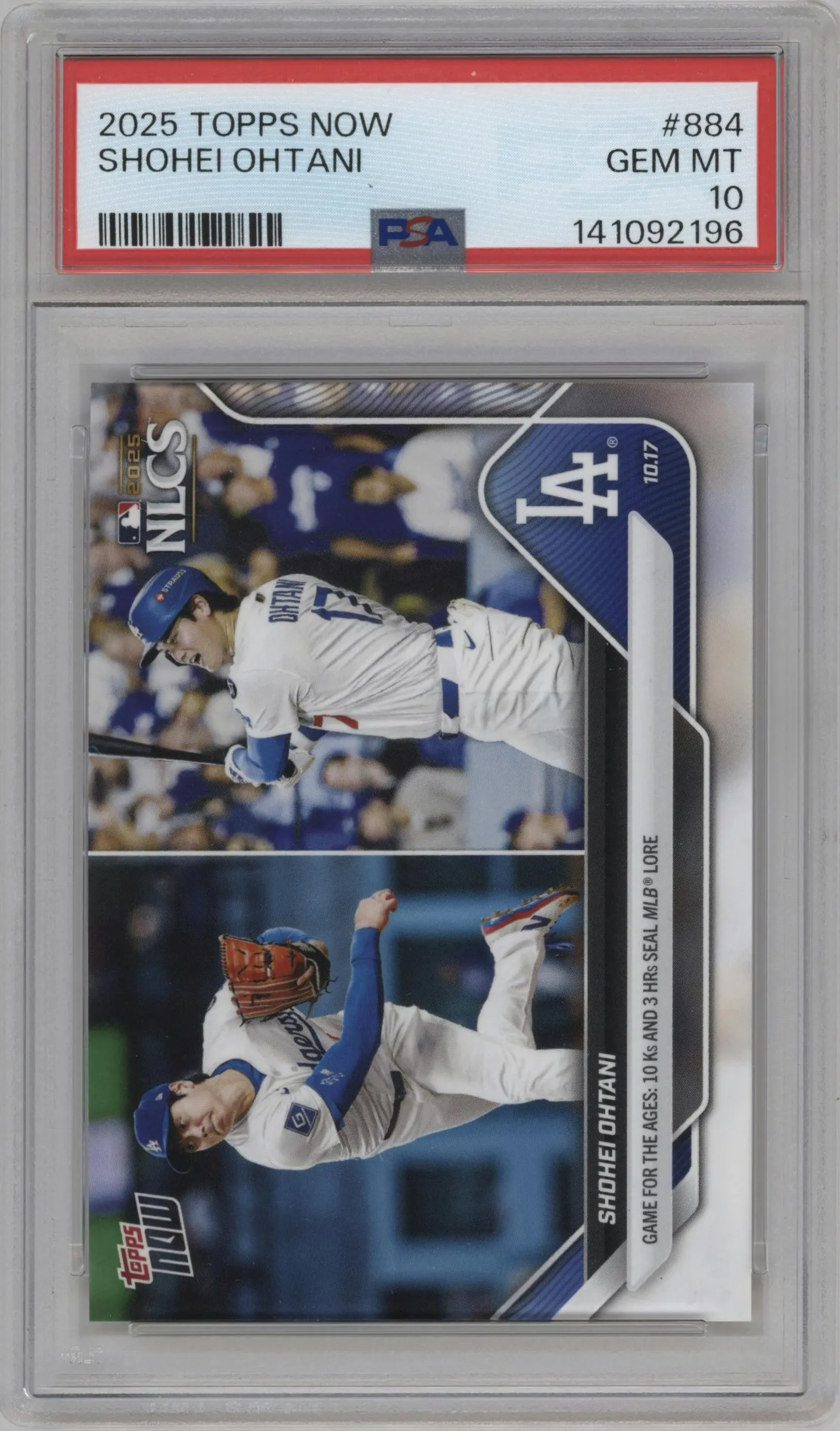2025 Topps Now Shohei Ohtani #884 PSA 10