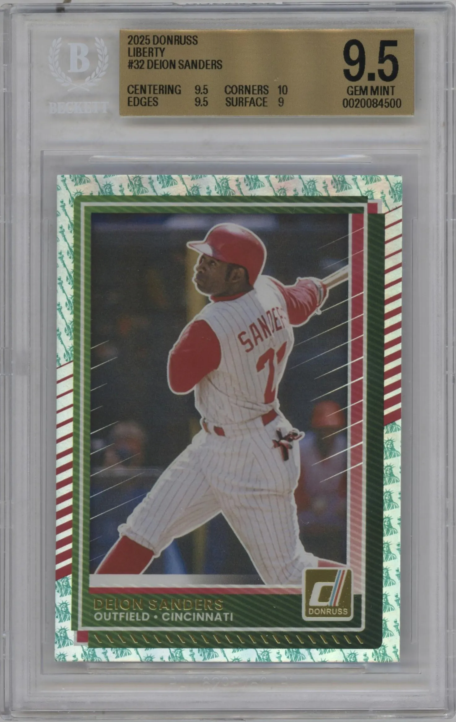 2025 Donruss Deion Sanders Liberty #32 BGS 9.5