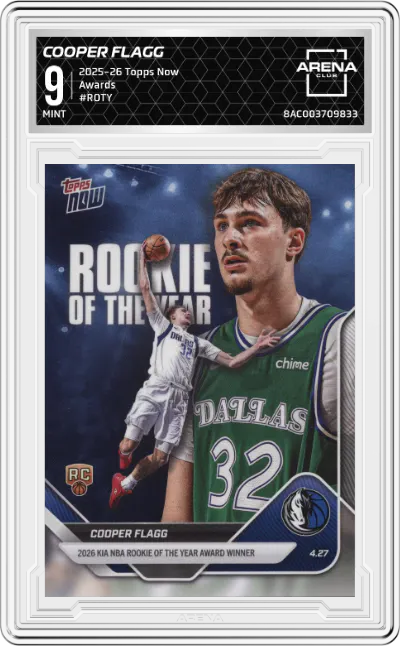2025 Topps Now Awards Cooper Flagg #ROTY ARENA CLUB 9
