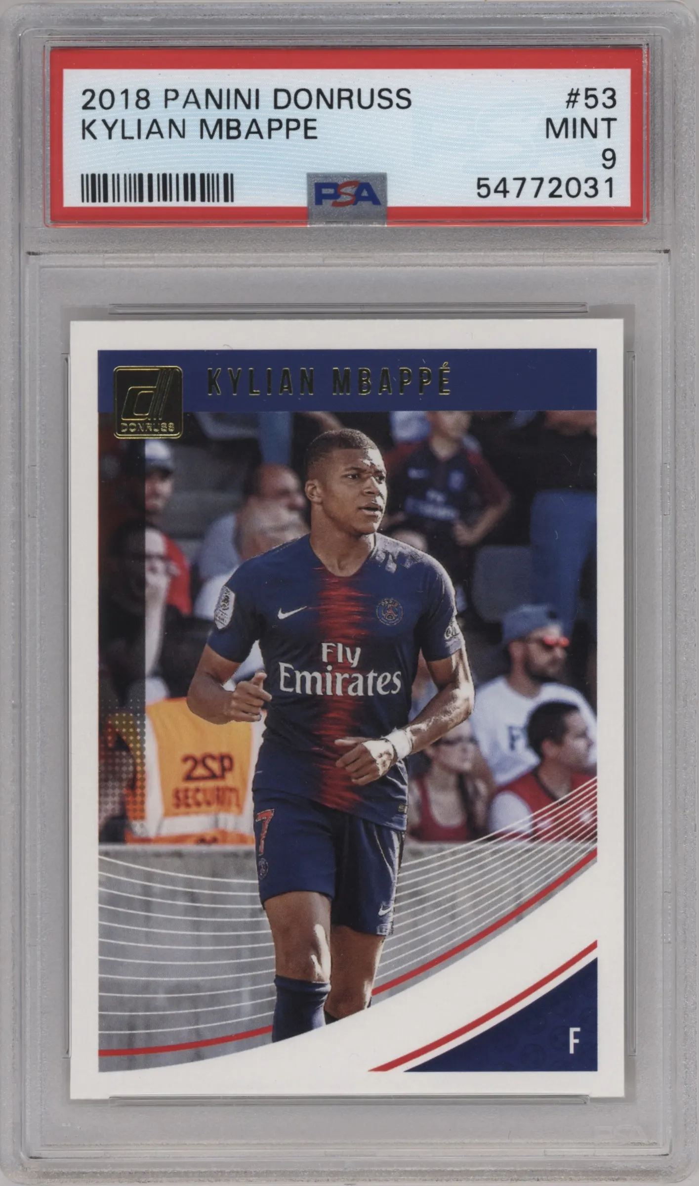 2018 Panini Donruss Kylian Mbappe #53 PSA 9