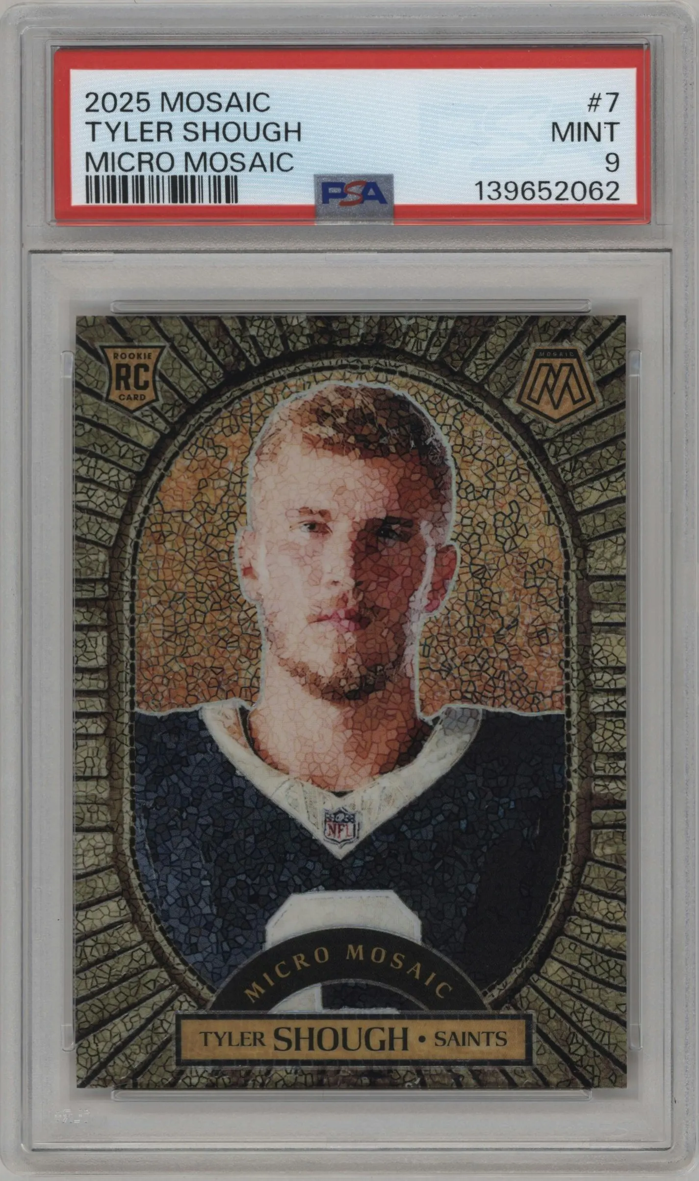 2025 Panini Mosaic Micro Mosaic Tyler Shough #7 PSA 9