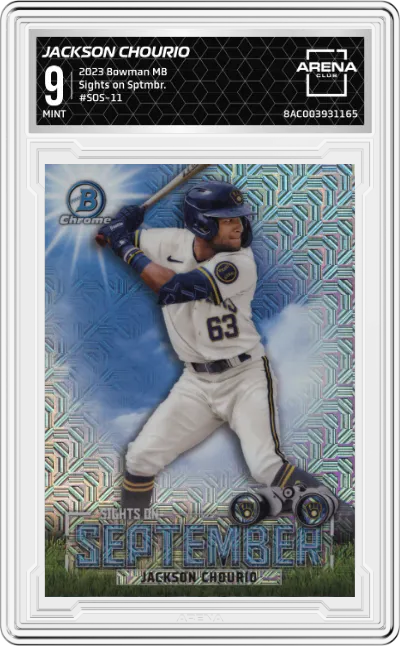 2023 Bowman Mega Box Sights on Sptmbr. Jackson Chourio ARENA CLUB 9