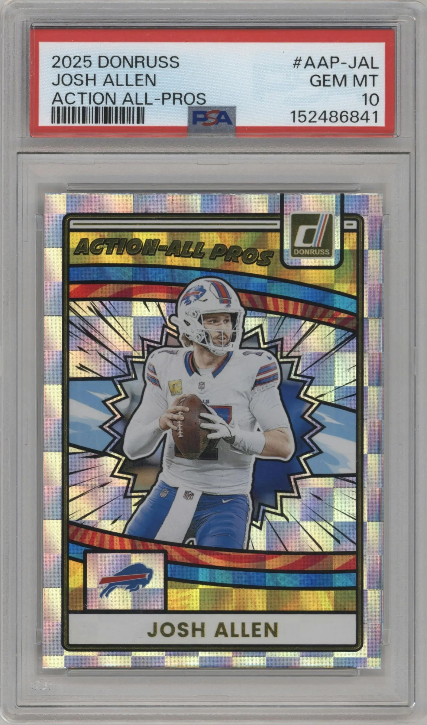 2025 Panini Donruss Action All-Pros Josh Allen #AAP-JAL PSA 10
