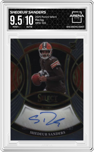 2025 Panini Select Rke.Sig. Shedeur Sanders #RSI-SSS ARENA CLUB 9.5