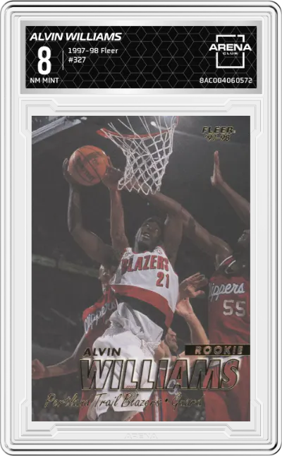 1997 Fleer Alvin Williams #327 ARENA CLUB 8