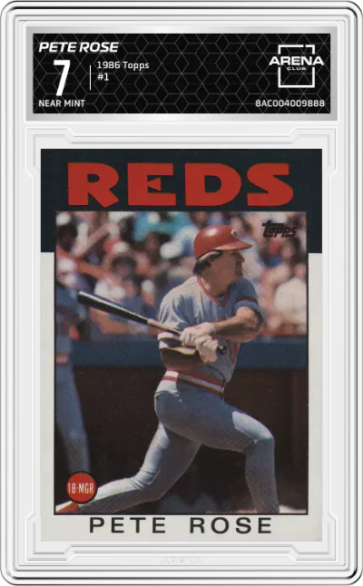 1986 Topps Pete Rose #1 ARENA CLUB 7