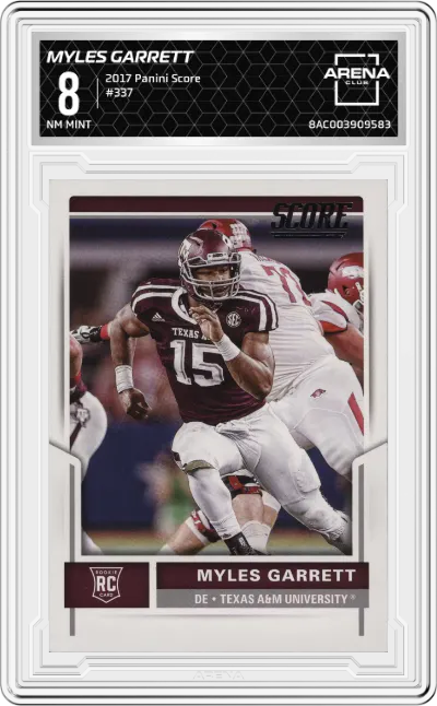 2017 Panini Score Myles Garrett ARENA CLUB 8