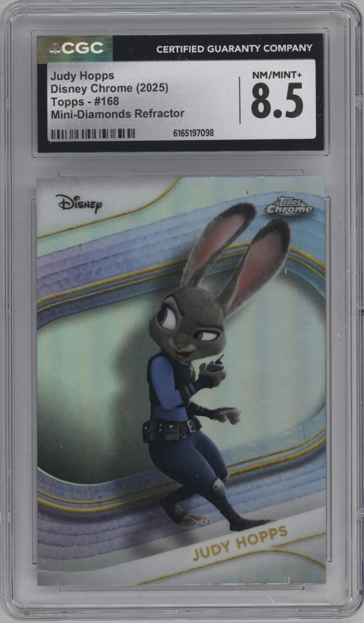 2025 Topps Chrome Disney Judy Hopps Mini-Diamonds #168 CGC 8.5