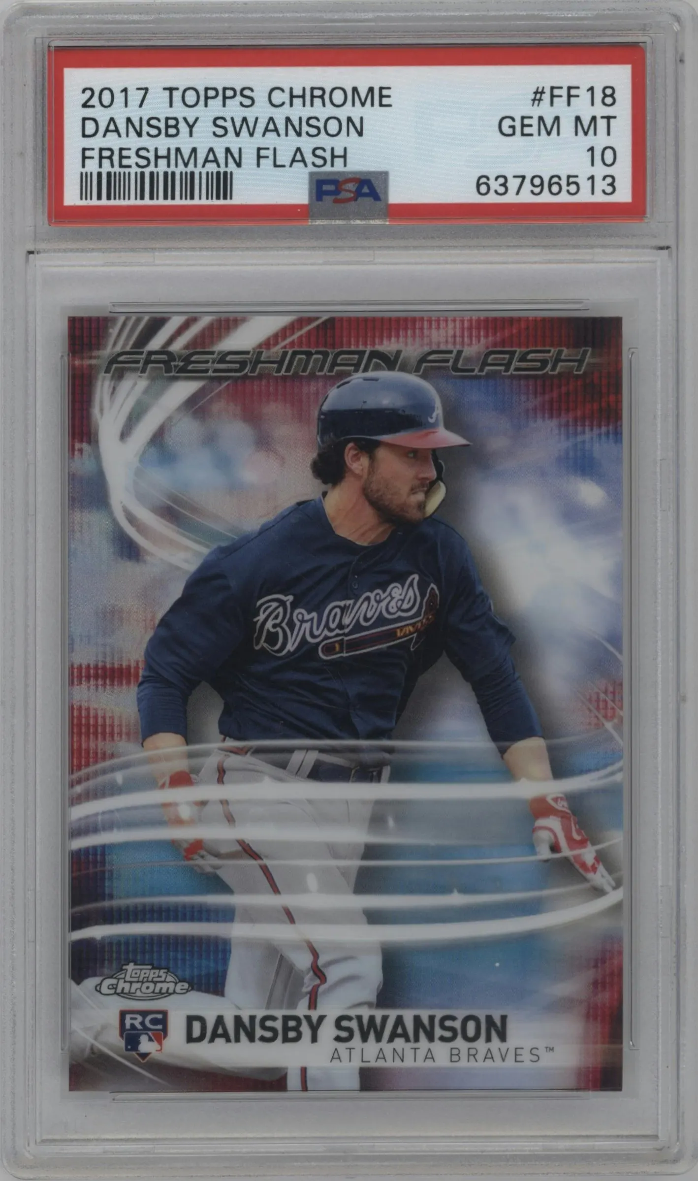 2017 Topps Chrome Freshman Flash Dansby Swanson #FF-18 PSA 10