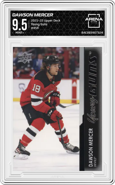 2021 Upper Deck Series 2 Young Guns Dawson Mercer ARENA CLUB 9.5