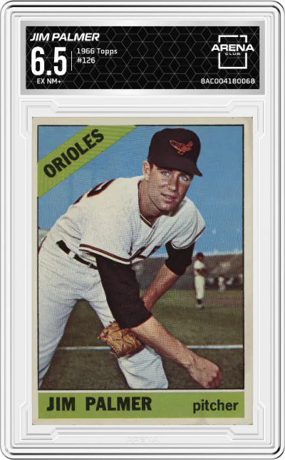 1966 Topps Jim Palmer #126 ARENA CLUB 6.5